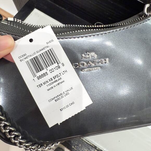 Coach Teri Mini Crossbody Bag CCE83 Silver - Picture 9 of 9